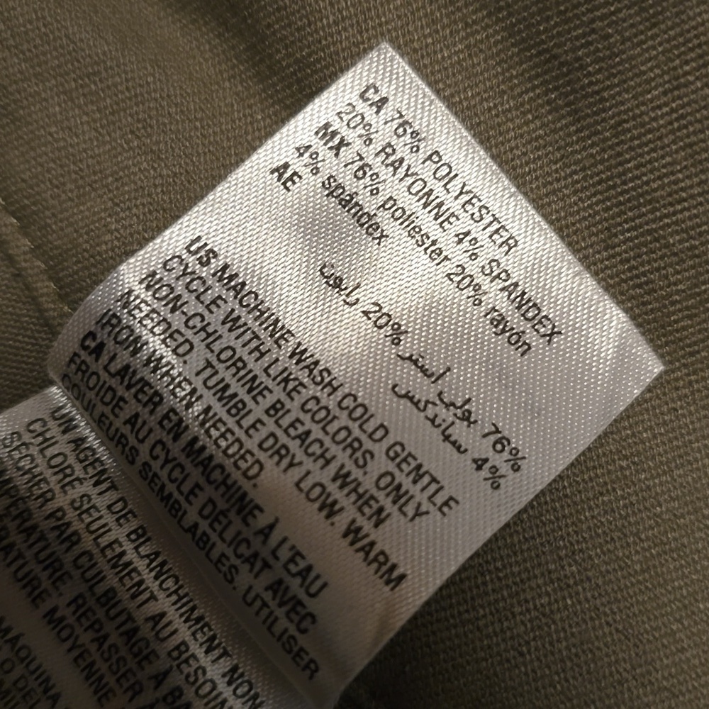 And Now This Olive Green Wide Leg Cargo Pants Large - Picture 15 of 15
